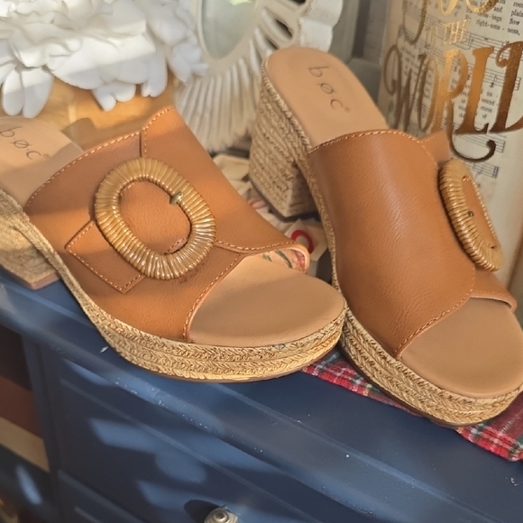 SO Brown Woven Heel Mules - Picture 4 of 8